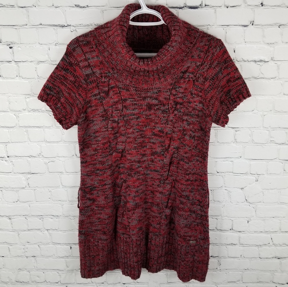 POINT ZERO | turtle neck short sleeve long sweater